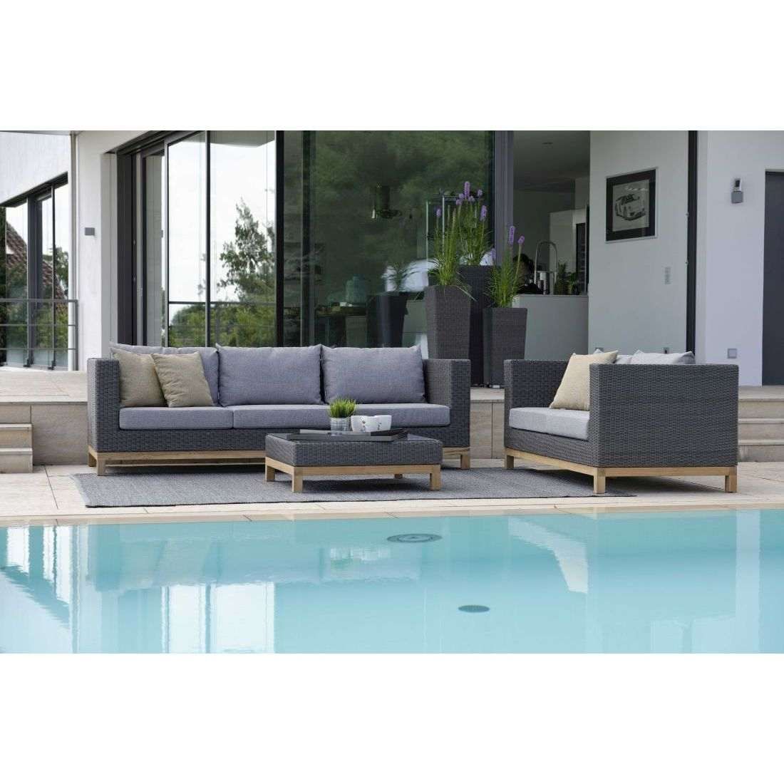 Stern Fontana/Corda Untergestell für Mittelmodul/Eckmodul Teak