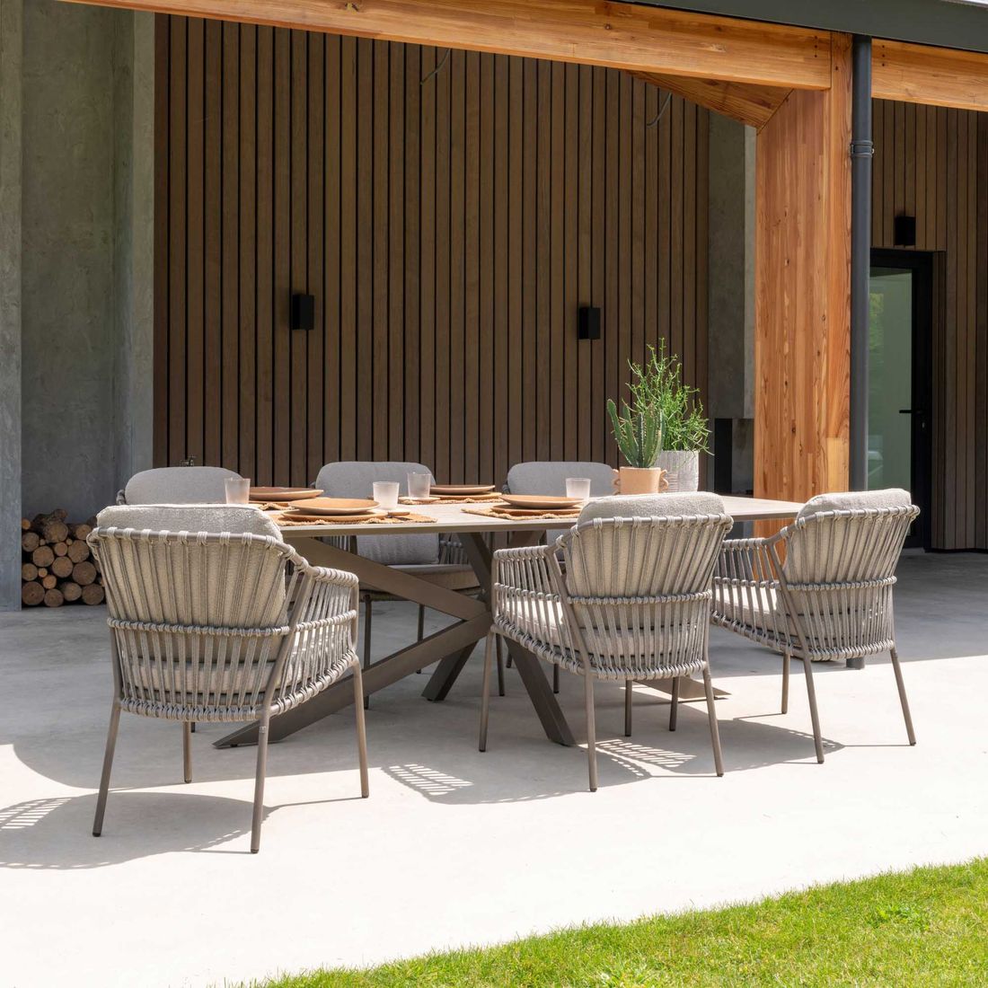 4Seasons Capalbio Gartenmöbel-Set 7-tlg. Tisch 240x103cm