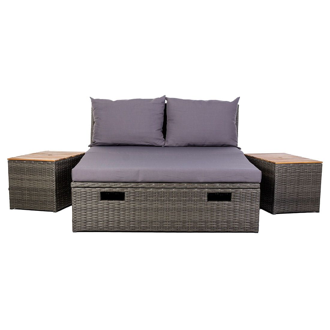 OUTLIV. Multifunktionales Daybed Aluminium/Polyrattan