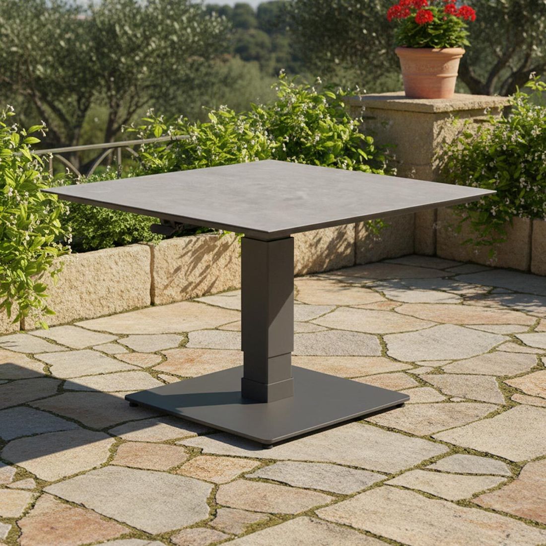 LC Garden Bondino Lifttisch Aluminium/Glaskeramik