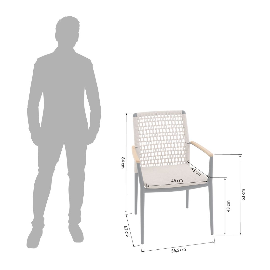 Siena Garden Cortina Gartenmöbel-Set L (6 Plätze) Tisch 182x100cm