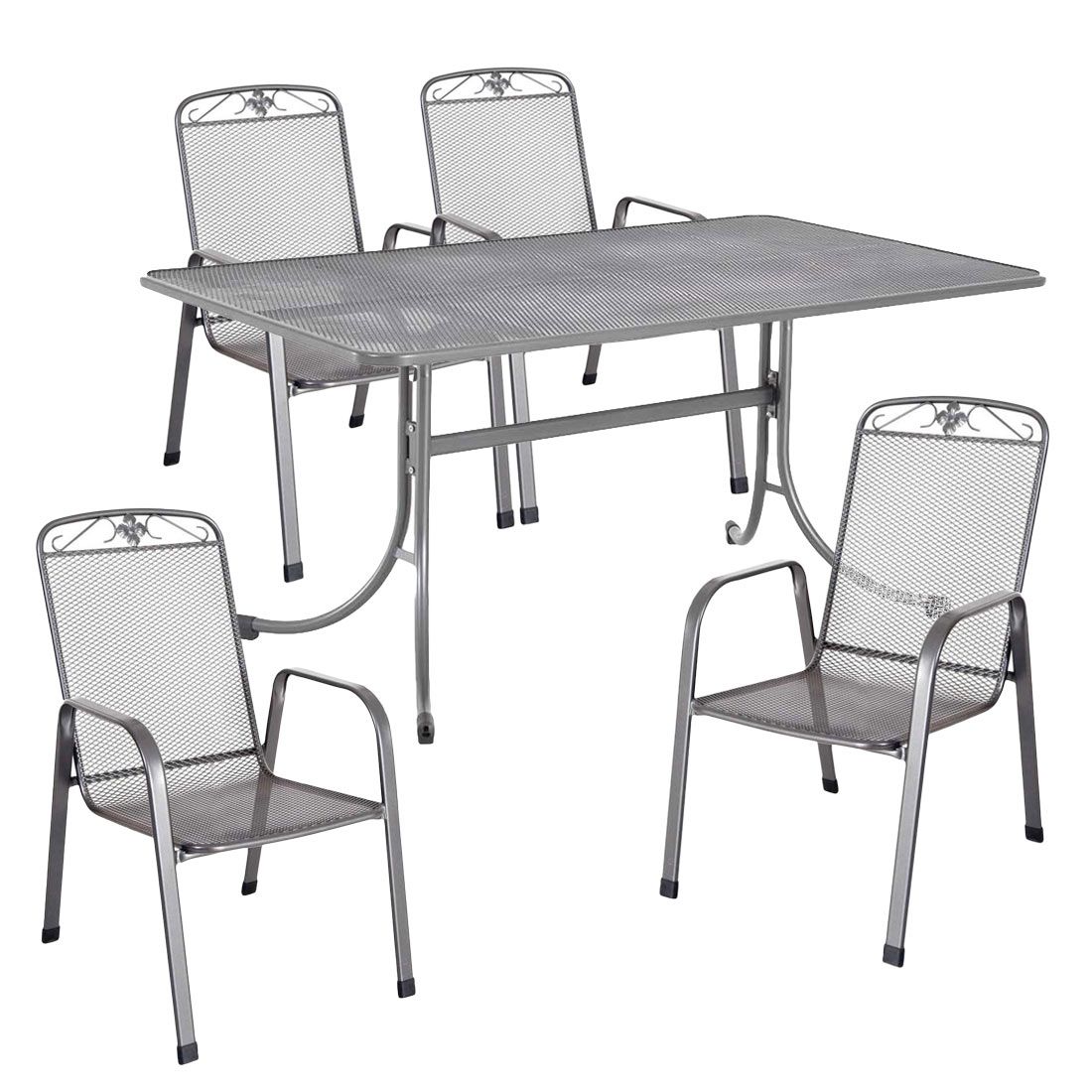 MWH Savoy Gartenmöbel-Set M (4 Plätze) Tisch 145x90cm