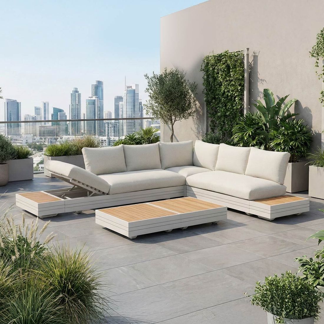 Zebra Cubo Neo Mittelmodul Aluminium/Sunproof