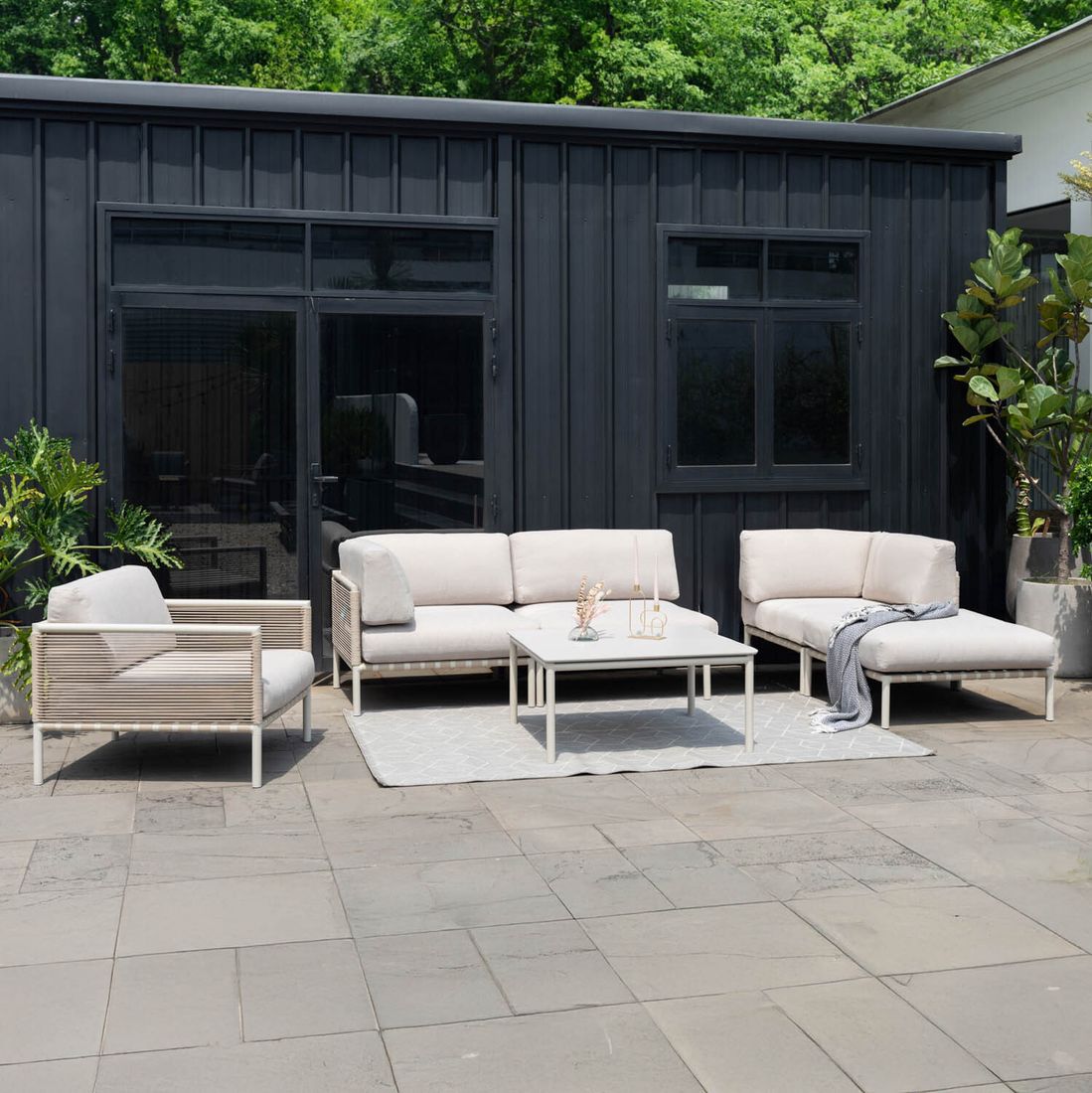 LifestyleGarden Horizon Eck-/Endmodul Aluminium/Olefin