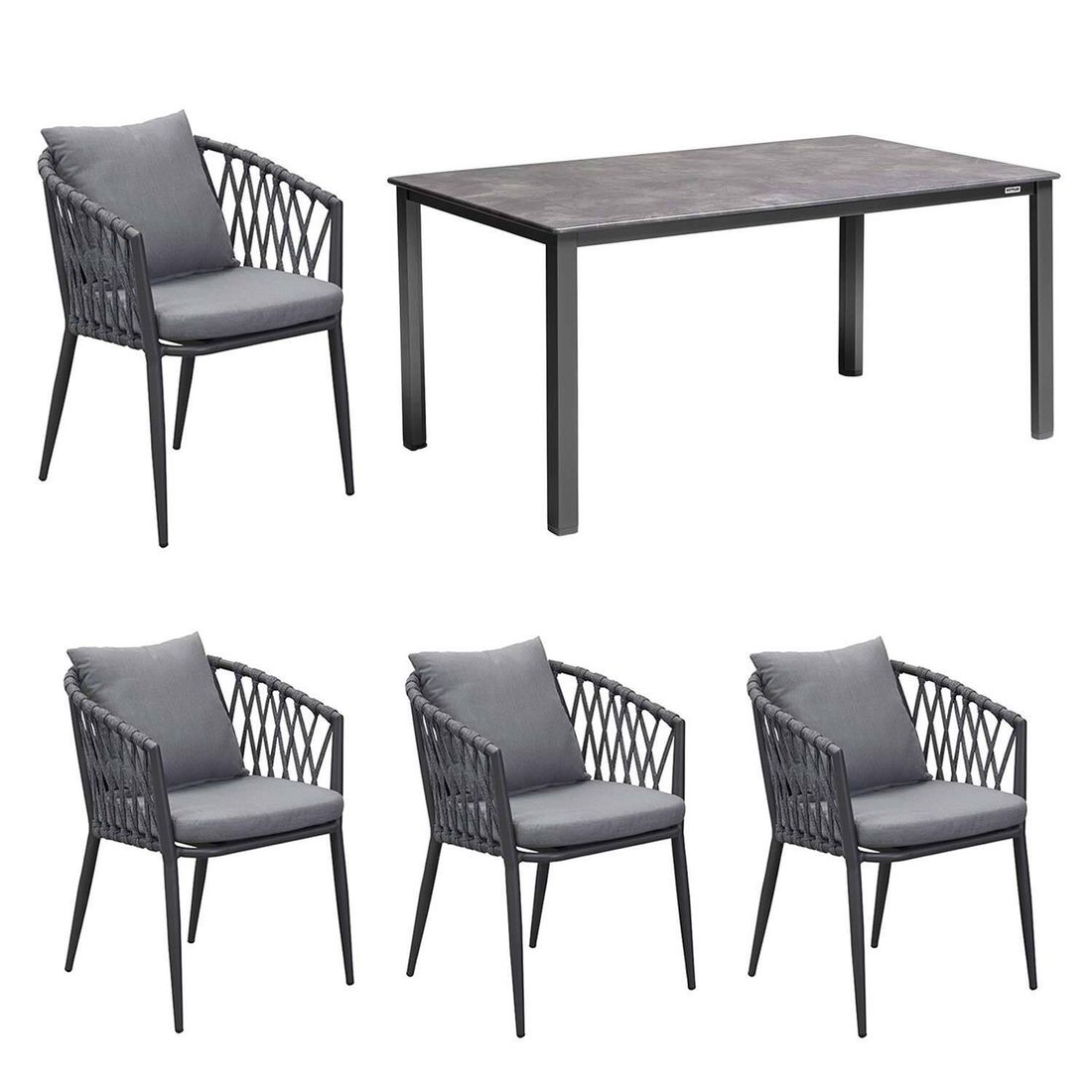 LC Garden Sunrepo Gartenmöbel-Set M (4 Plätze) Tisch 160x90cm