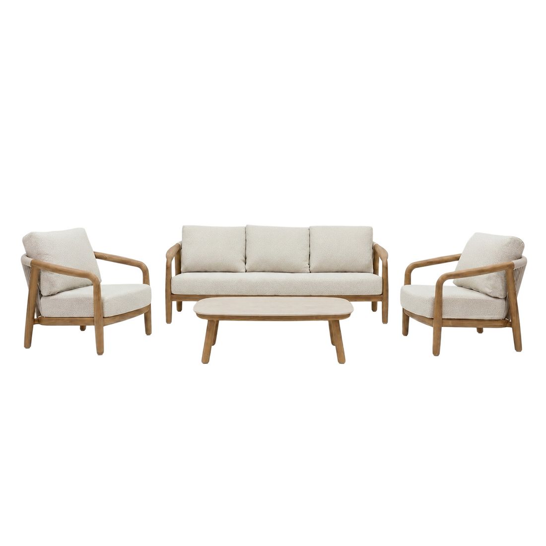 OUTLIV. Tampa Loungeset inkl. Loungetisch Aluminium/Rope/Mischgewebe