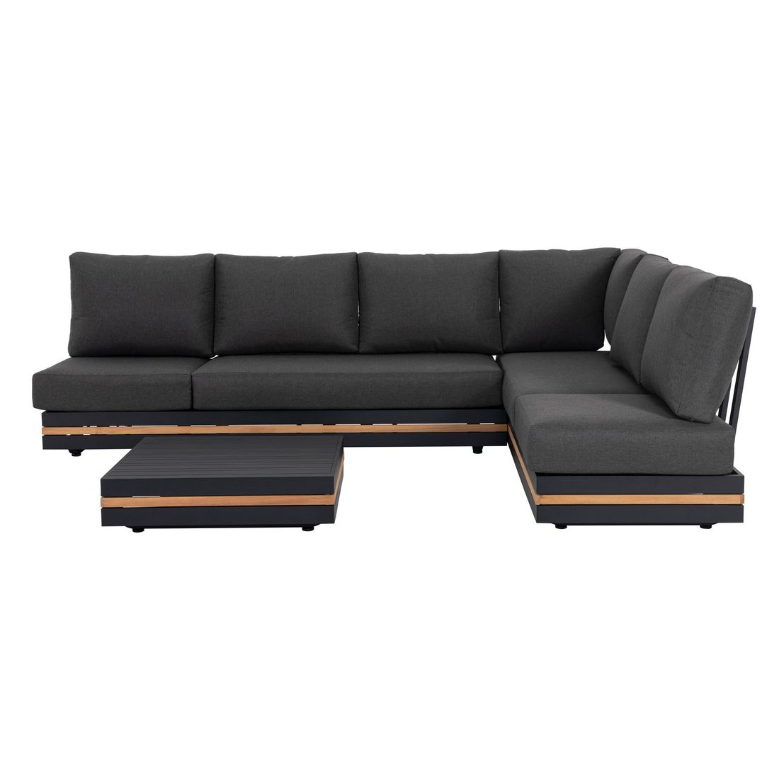 OUTLIV. Triest Ecklounge Aluminium/Teak/Spunpolyester