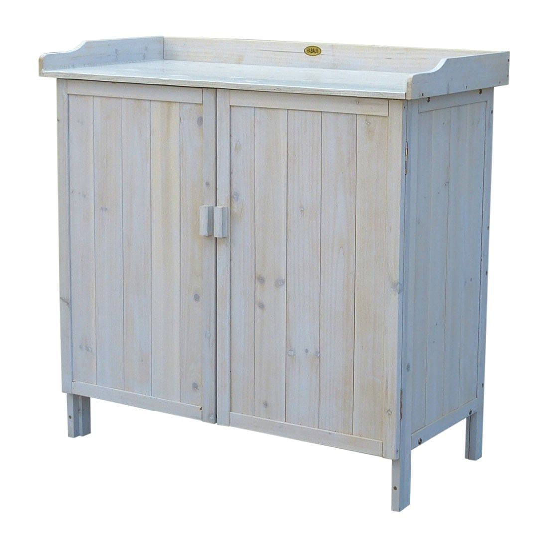 Habau Lino Gartentisch/Pflanztisch mit Unterschrank Spießtanne