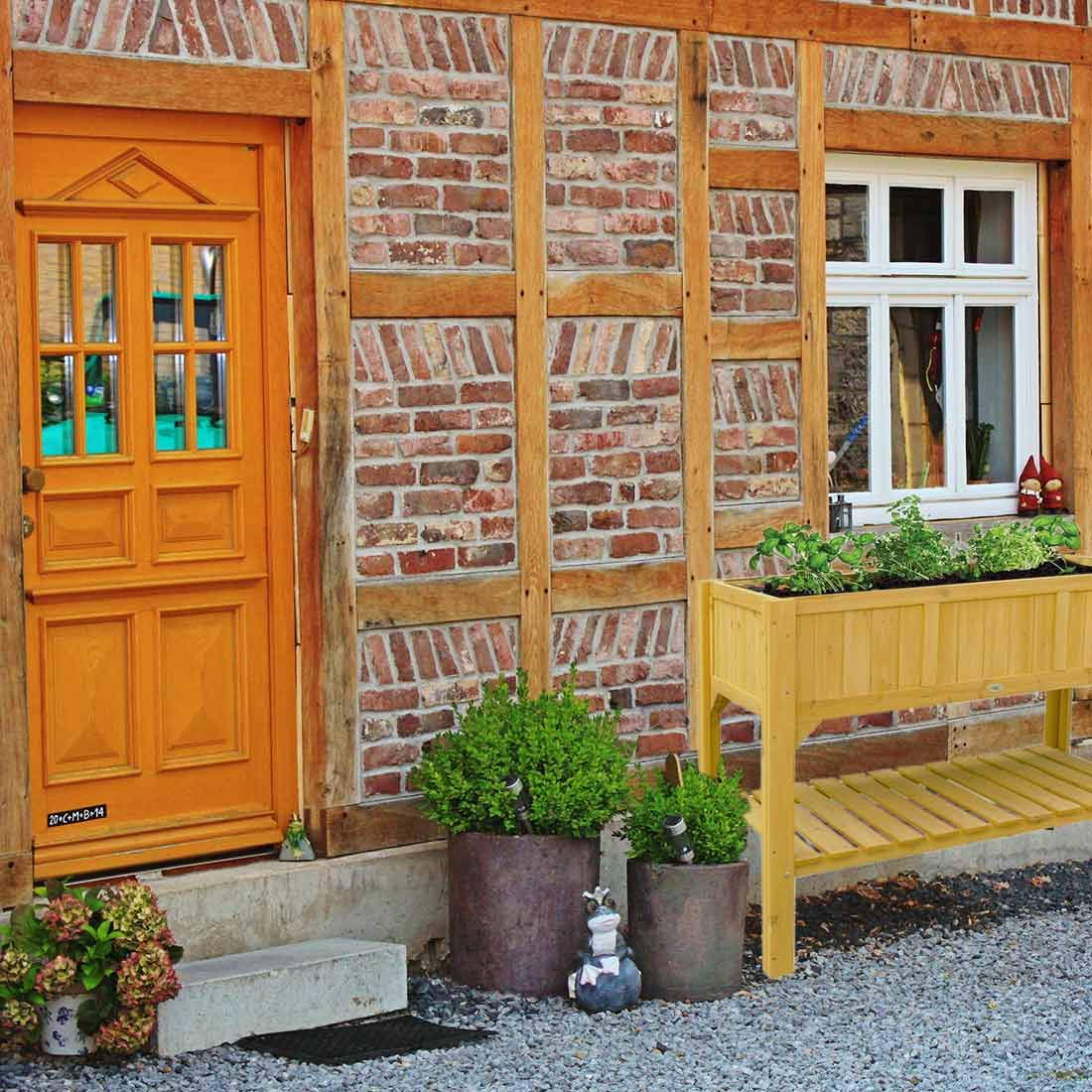 Habau Hochbeet Hemlocktanne mit Ablage