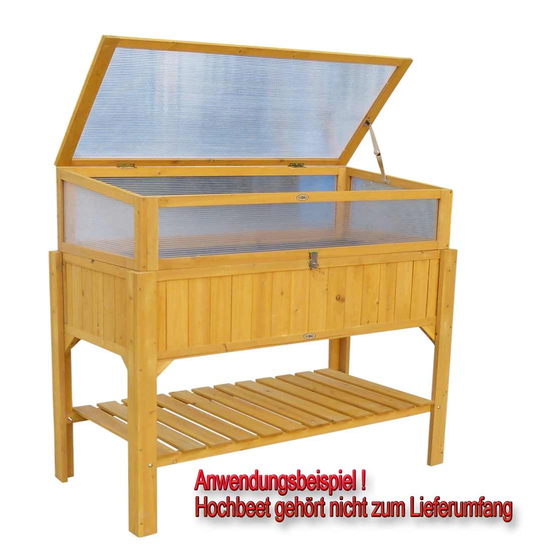 Habau Aufsatz für Hochbeet Hemlocktanne/Kunststoffglas