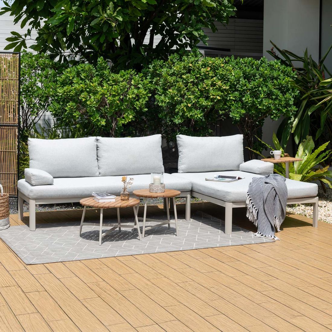 LifestyleGarden Berlin Ecklounge Aluminium/Polyester