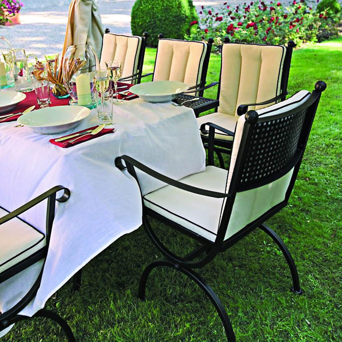 MBM Romeo Gartenmöbel-Set L (6 Plätze) Tisch 160x90cm