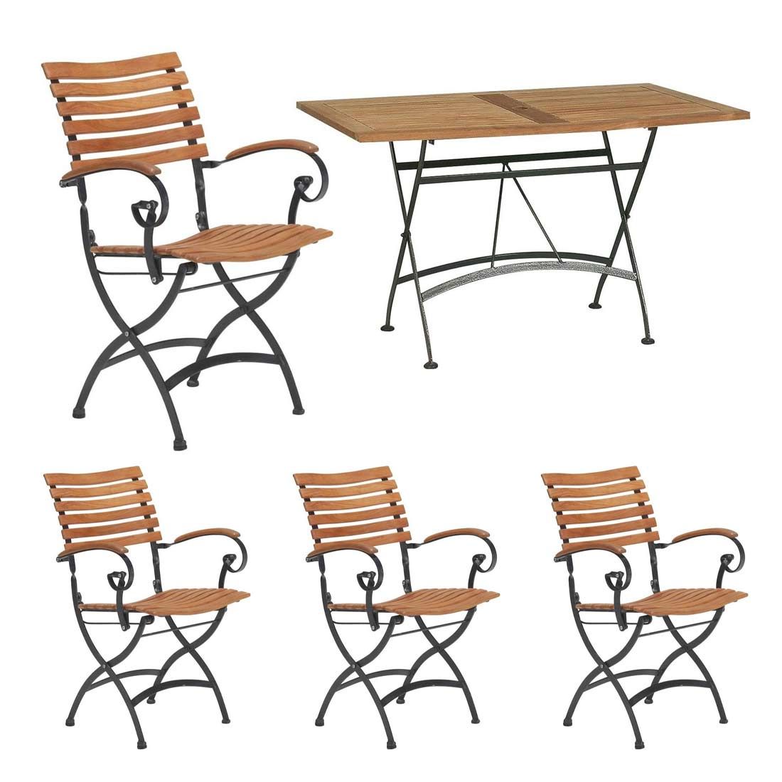 4Seasons Bellini Gartenmöbel-Set M (4 Plätze) Tisch 120x70cm