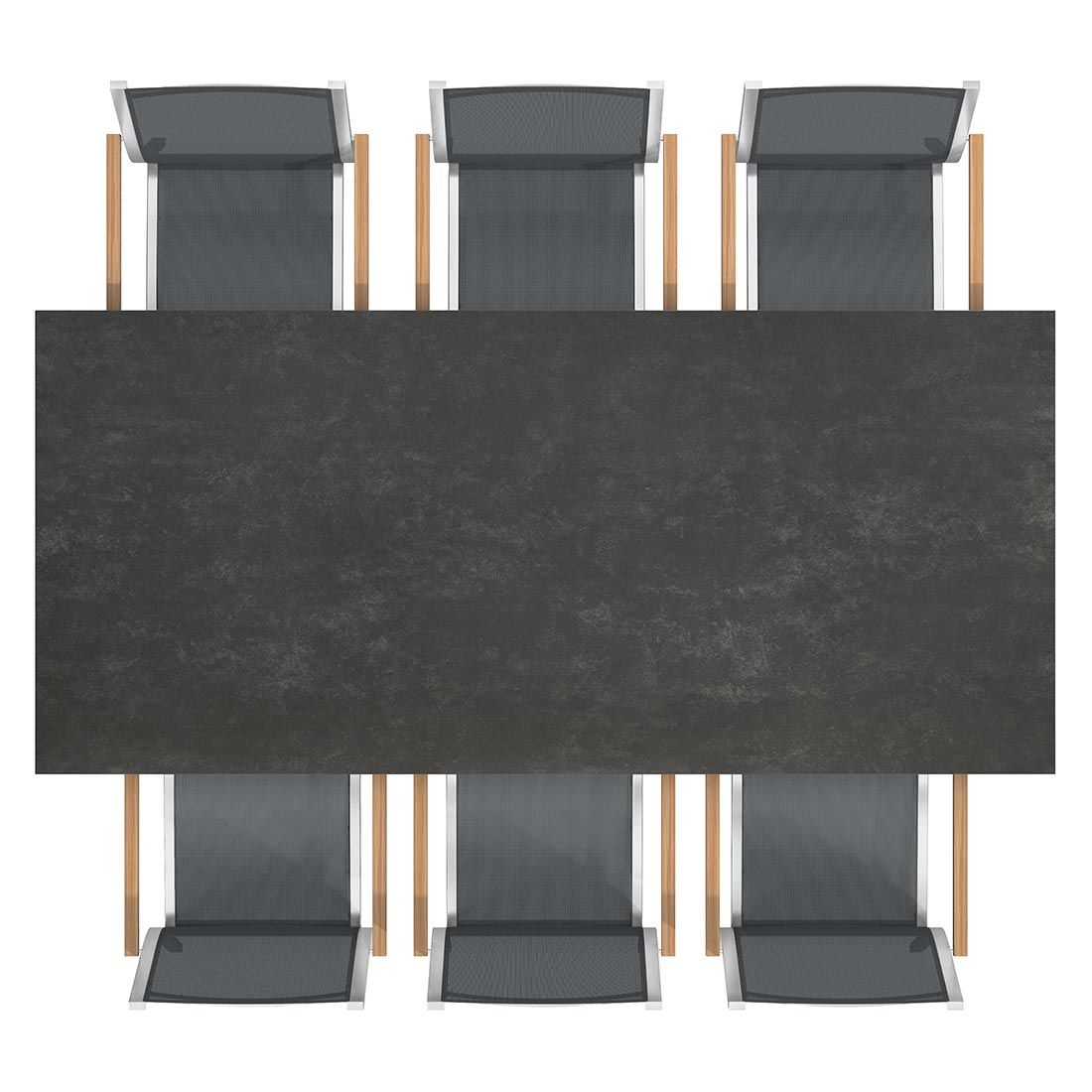 OUTLIV. Gartentisch 220x100cm Aluminium/Glaskeramik