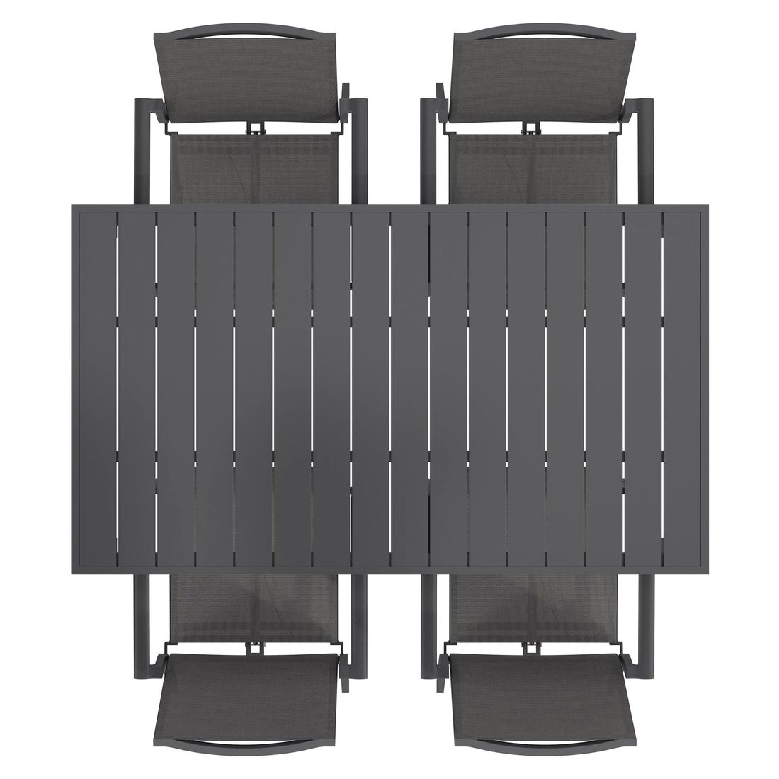 OUTLIV. Lucca Gartenmöbel-Set M (4 Plätze) Tisch 155x90cm