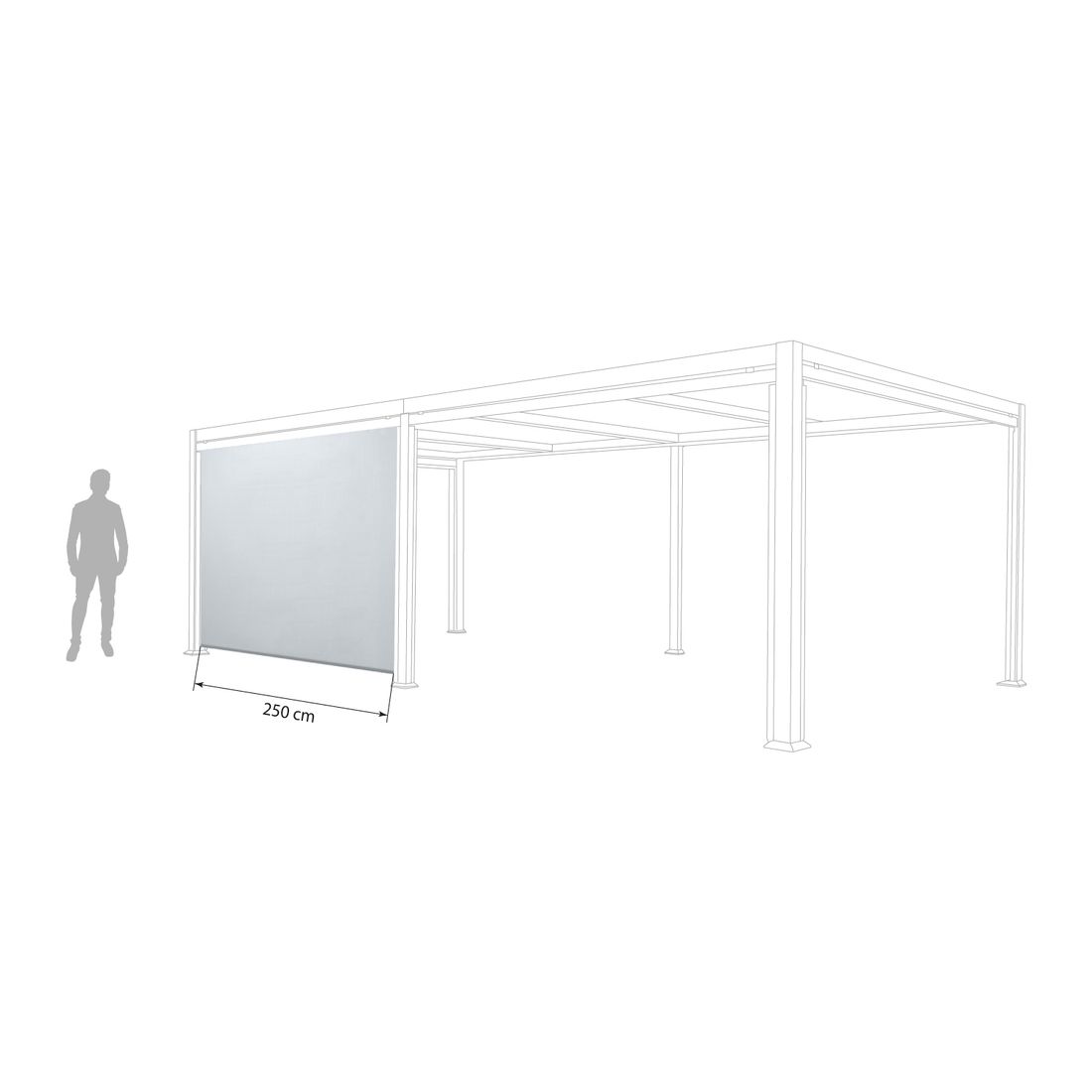 Suns Maranza Frontrollo 250cm Aluminium/Textilene