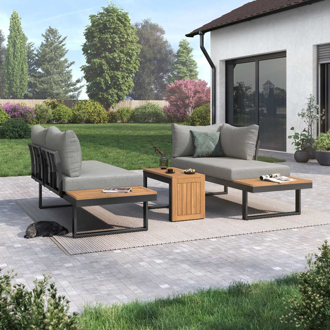 OUTLIV. Alpha Ecklounge Aluminium/Kunstfaser