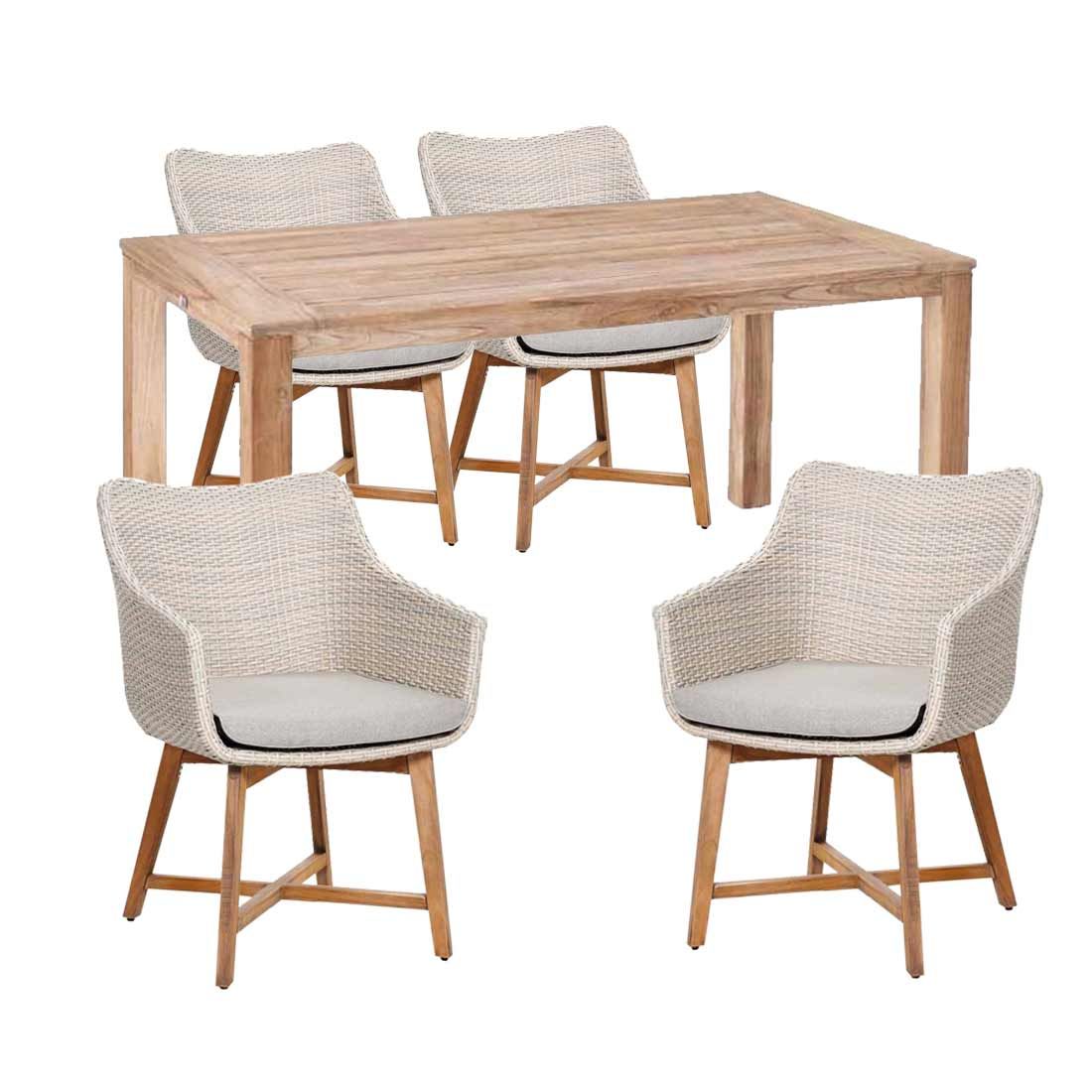 Best Paterna Dininggruppe 5tlg Tisch 160x90cm