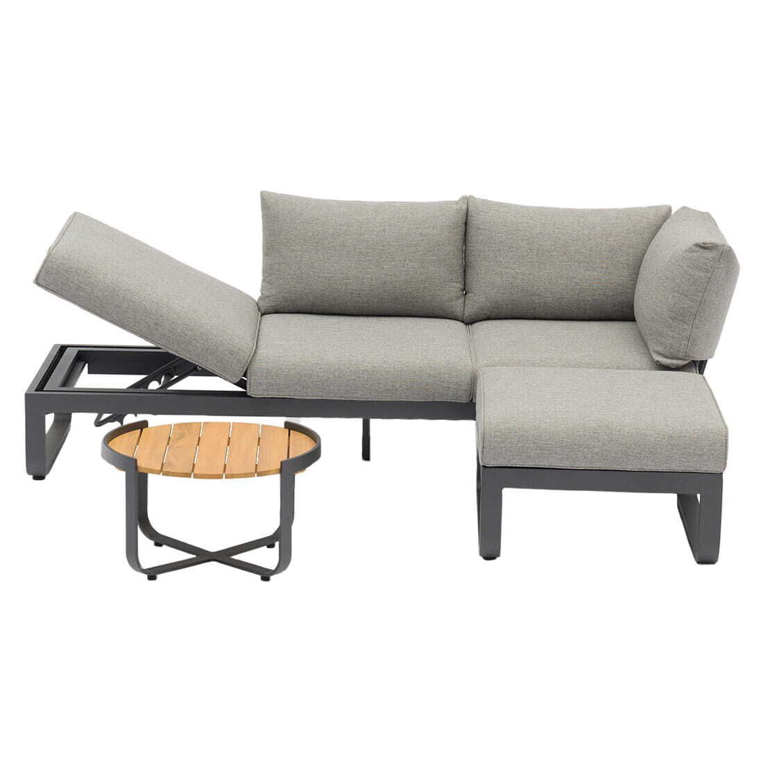 Zebra Fly Loungehocker Aluminium/Olefin