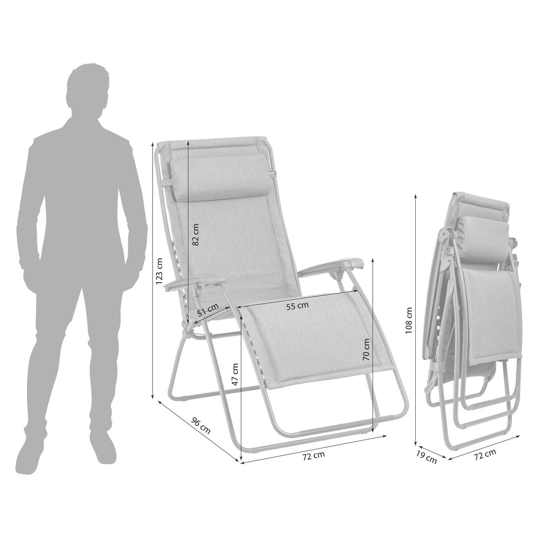 Lafuma RSX Clip XL Relaxliege Stahl/Acryl