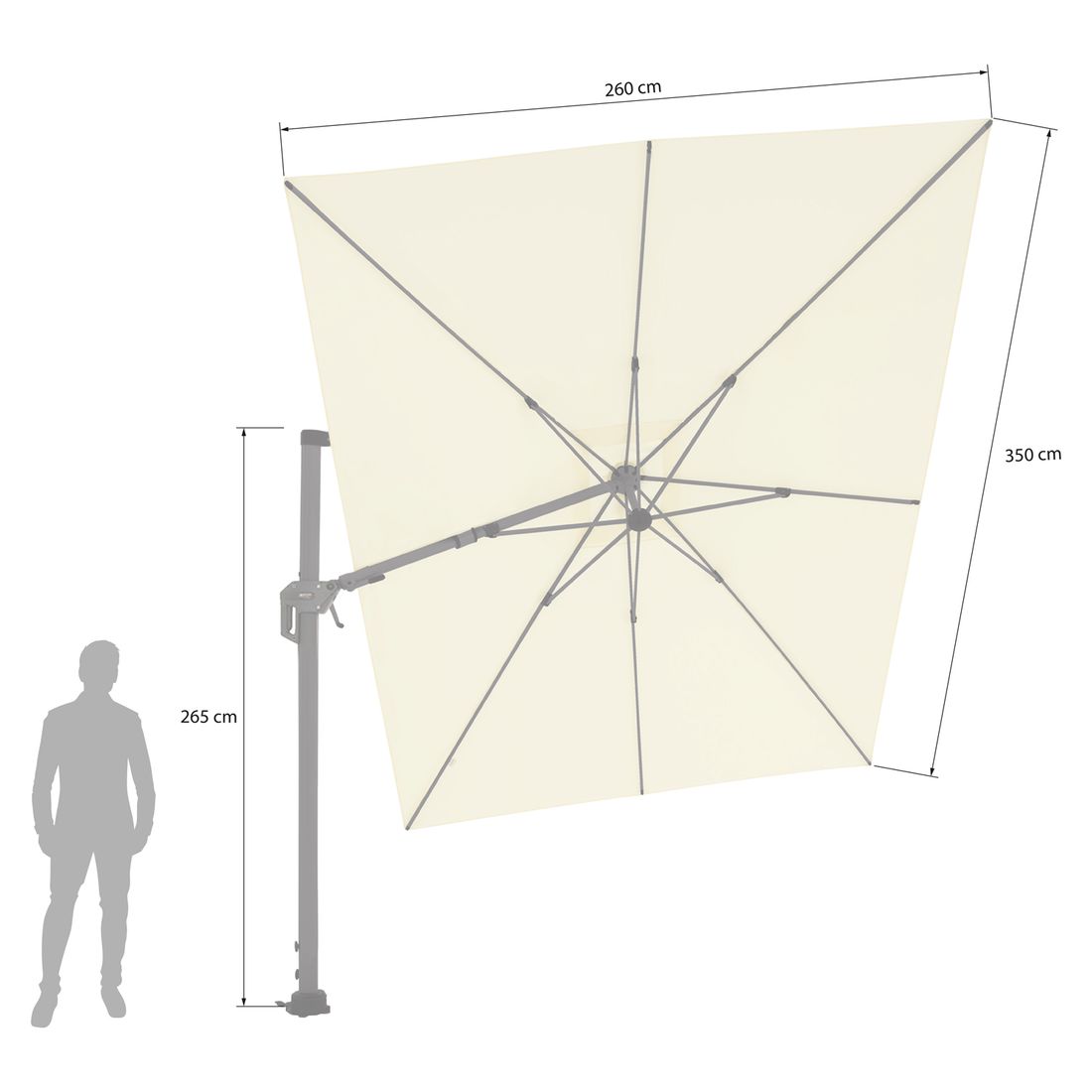 OUTLIV. Lia Ampelschirm 350x260cm