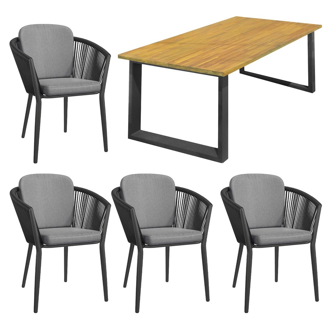 OUTLIV. Monet Gartenmöbel-Set M (4 Plätze) Tisch 180x100cm