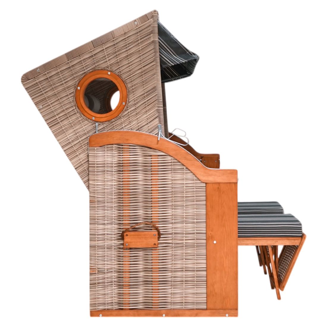 deVries Pure Wave XL Strandkorb Geflecht/Pinie Des. 423