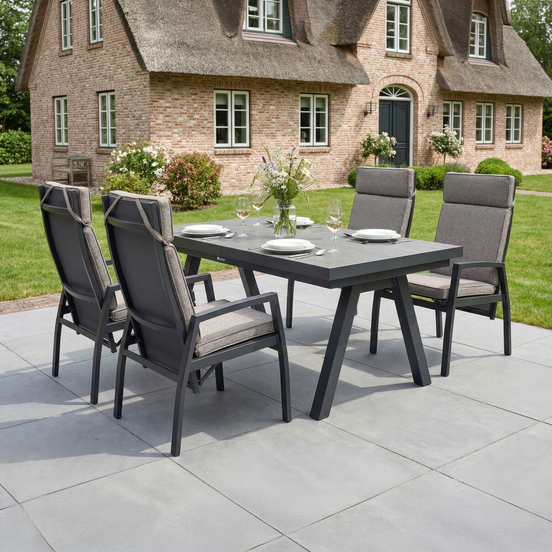 LC Garden Avena Gartenmöbel-Set M (4 Plätze) Tisch 160/210x100cm