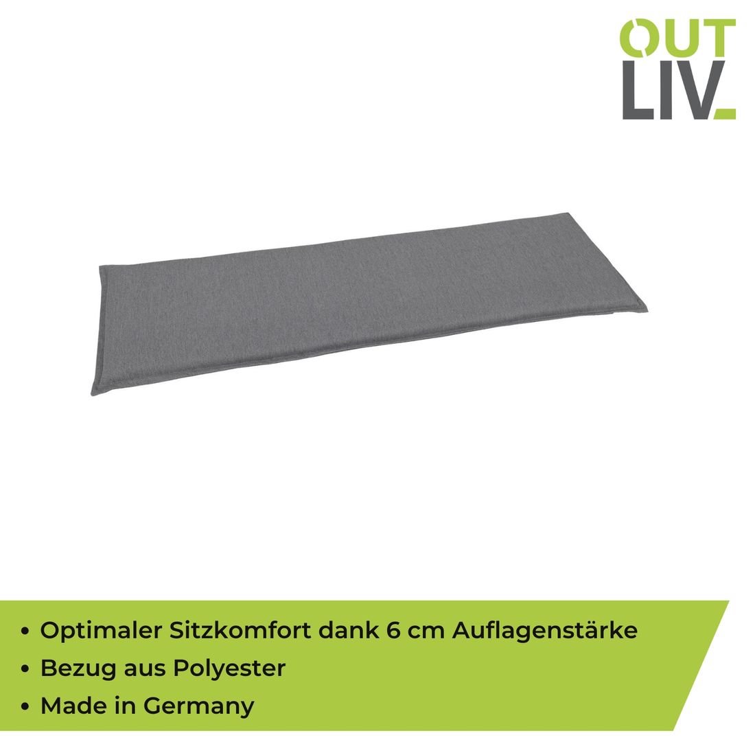 OUTLIV. 3-Sitzer Bankauflage 148x48x6cm