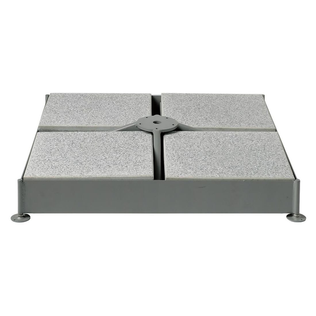 Glatz Schirmsockel M4 für 12 Platten - verzinkt 91x91x15 cm - ohne Platten - ohne Standrohr