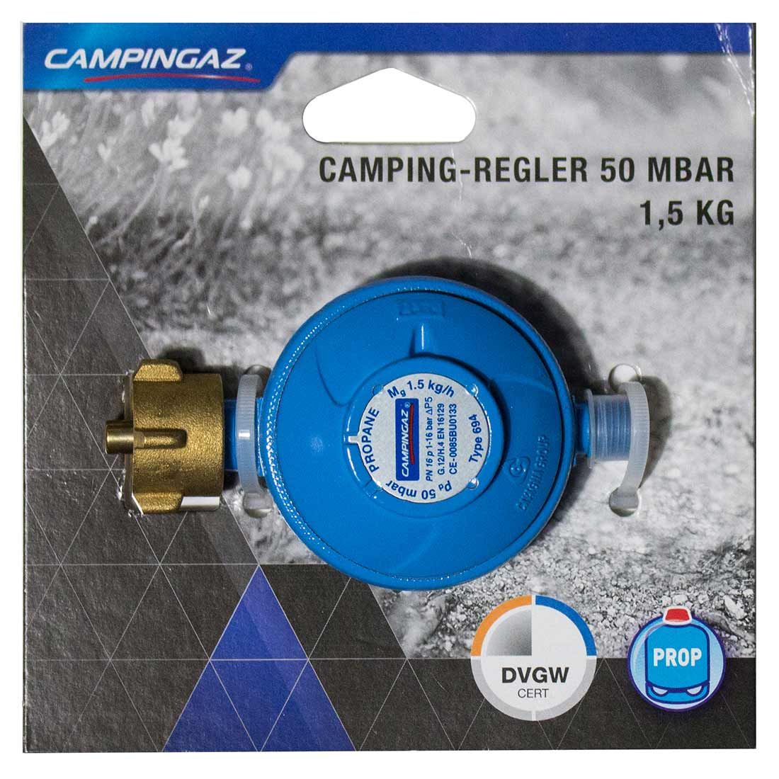 Campingaz Regler 50 mbar 1 Abgang R 1/4" links
