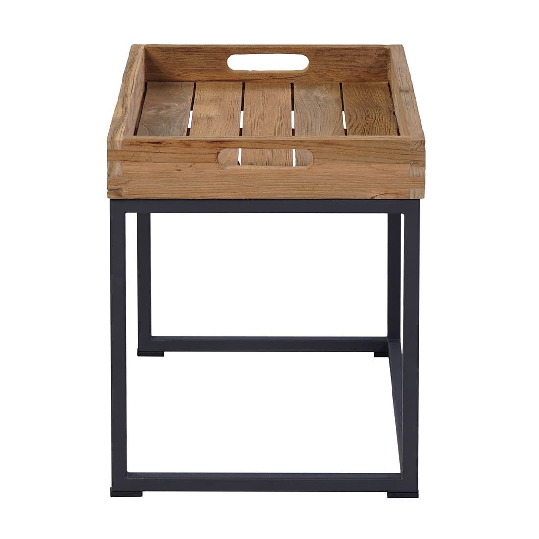OUTLIV. Tray Beistelltisch Stahl/Teak Recycelt