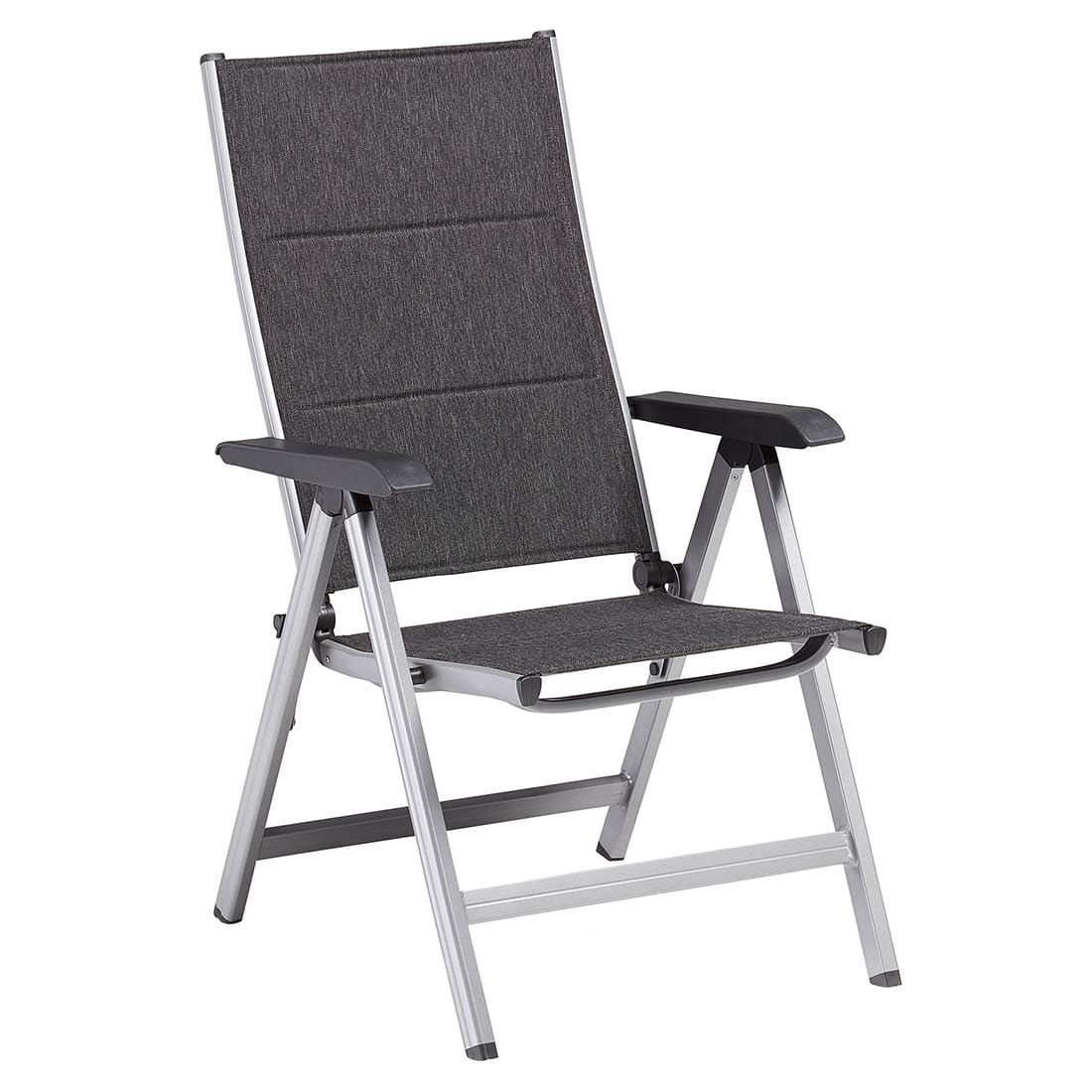 Kettler Basic Plus Padded Klappsessel verstellbar Aluminium/Outdoorgewebe