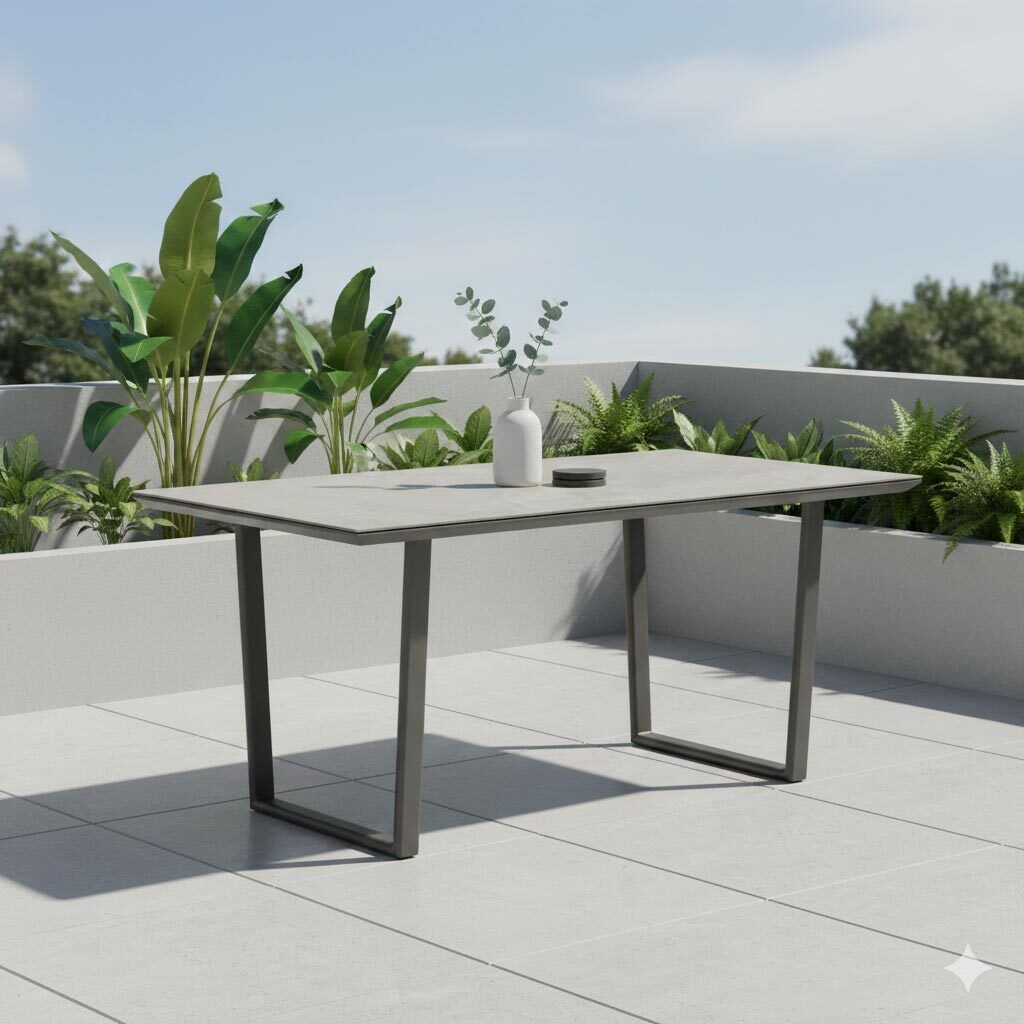 LC Garden Sofano Gartentisch 140x80cm Aluminium/Glaskeramik