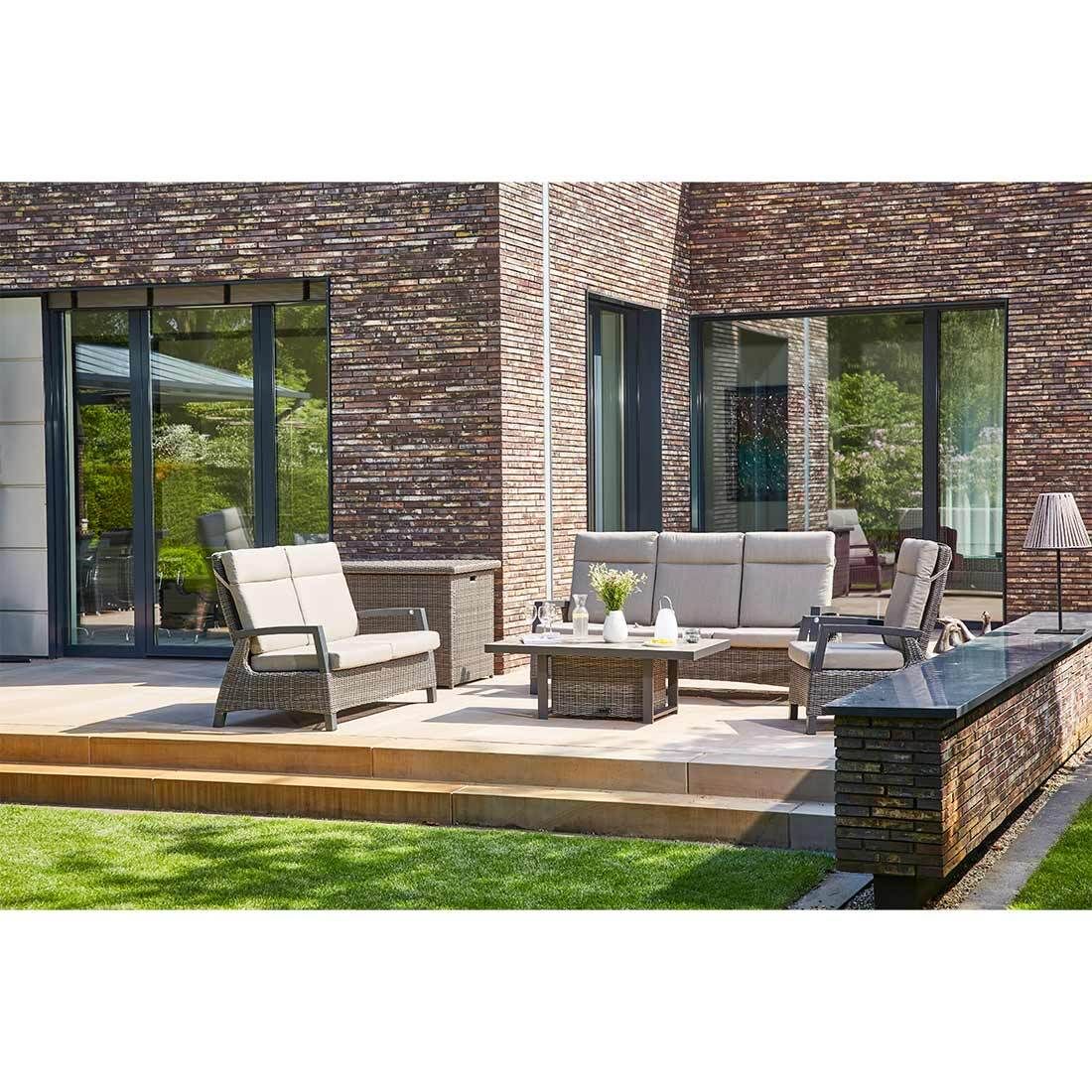 Siena Garden Corido Gartenloungesofa verstellbar Gardino-Geflecht/Polypropylen
