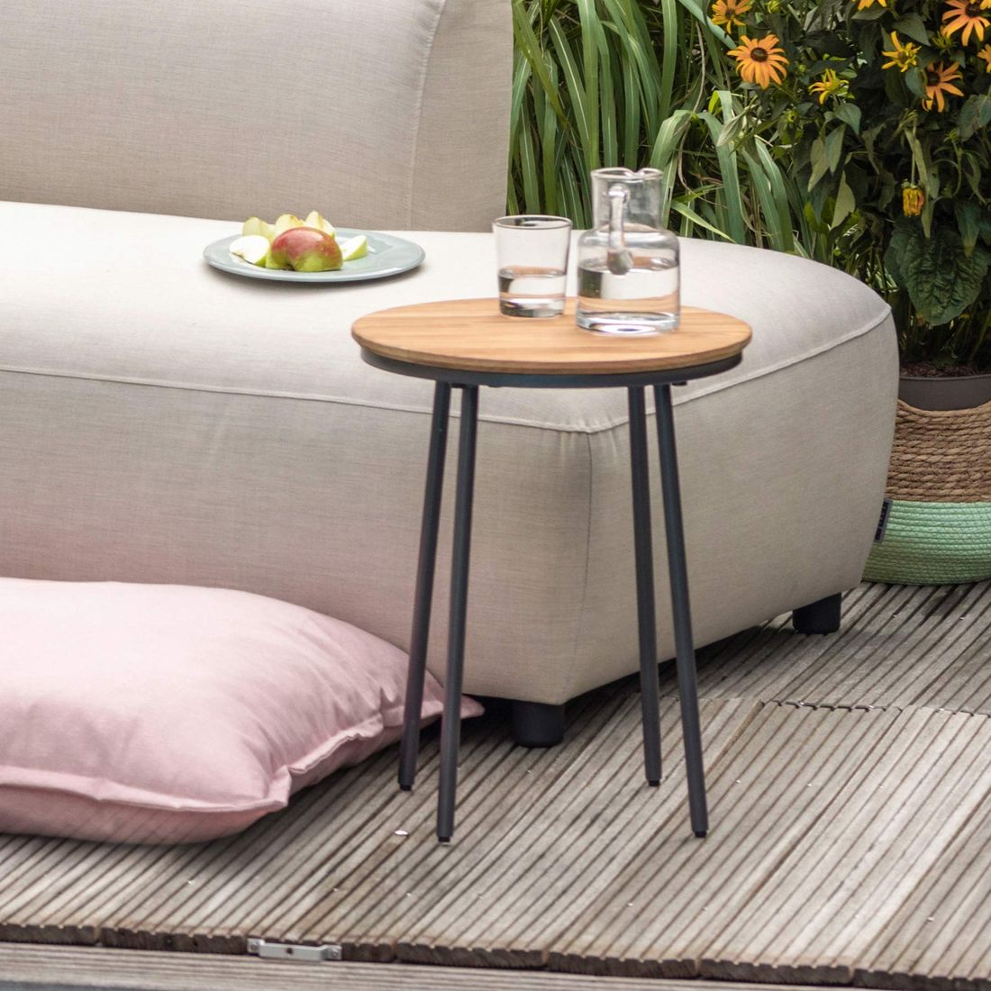 Kettler Gentle Beistelltisch Garten Aluminium/Teak