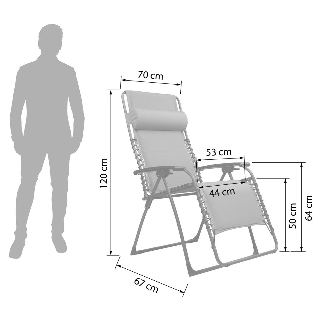 Sungörl Oasi Relaxliege Stahl/Olefin