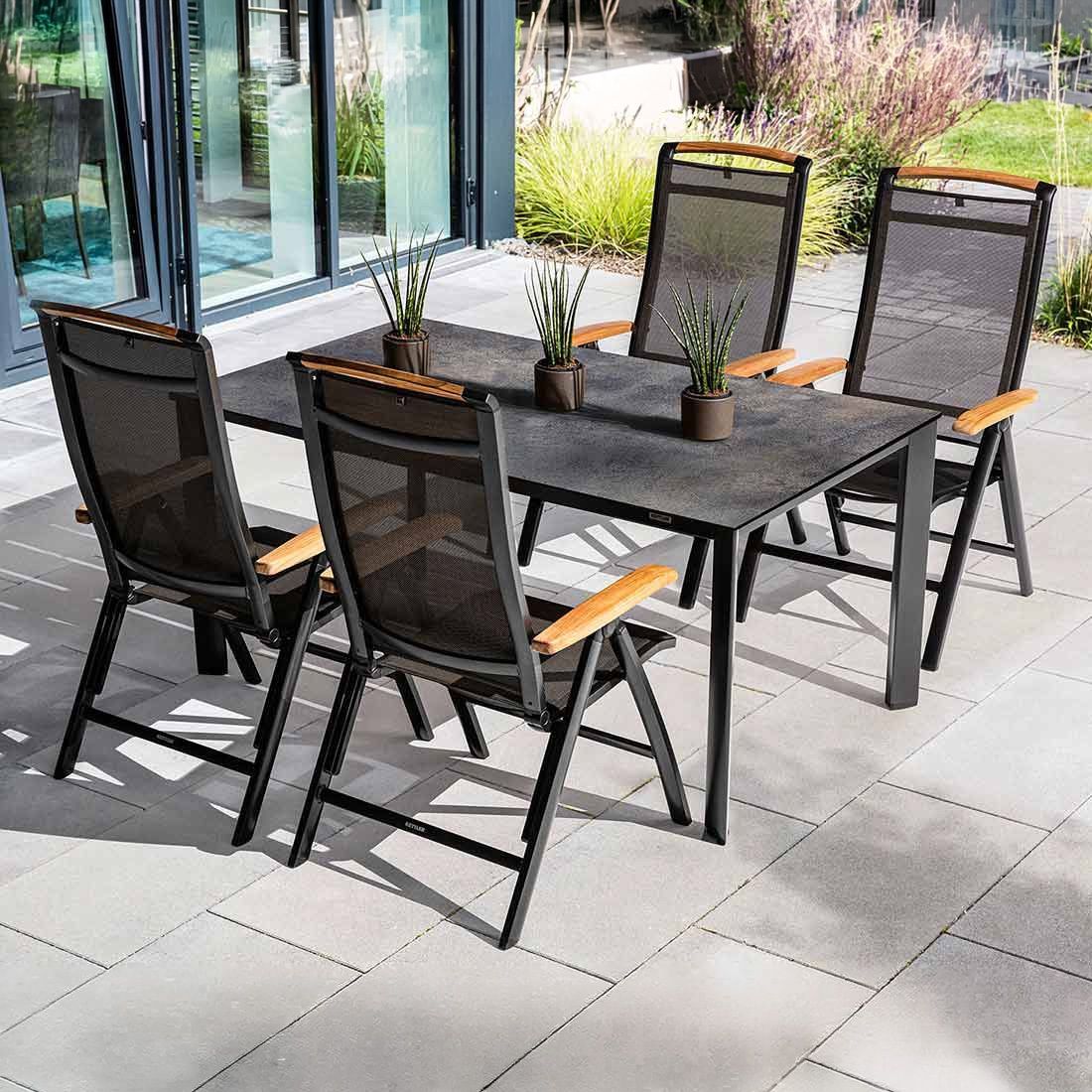 Kettler Memphis Gartenmöbel-Set M (4 Plätze) Tisch 160x95cm