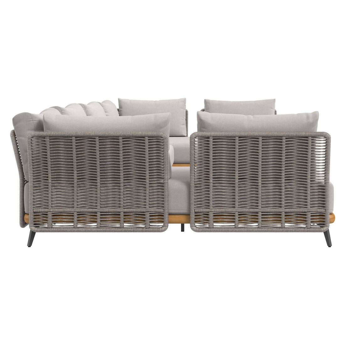 OUTLIV. Ava Ecklounge inkl. Loungetisch Akazie/Rope/Polyester