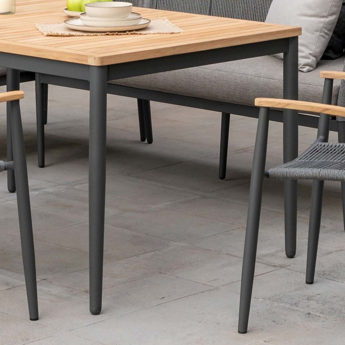 LifestyleGarden Topaz Gartentisch Aluminium/Teak