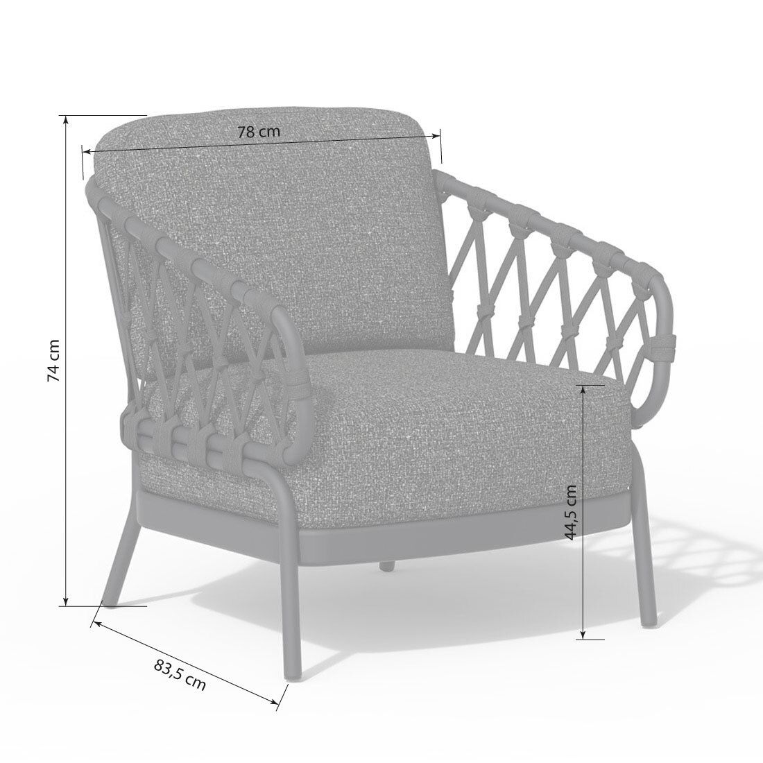 Tierra Outdoor Natal Loungeset inkl. OUTLIV. Loungetisch Aluminium/Rope/Olefin