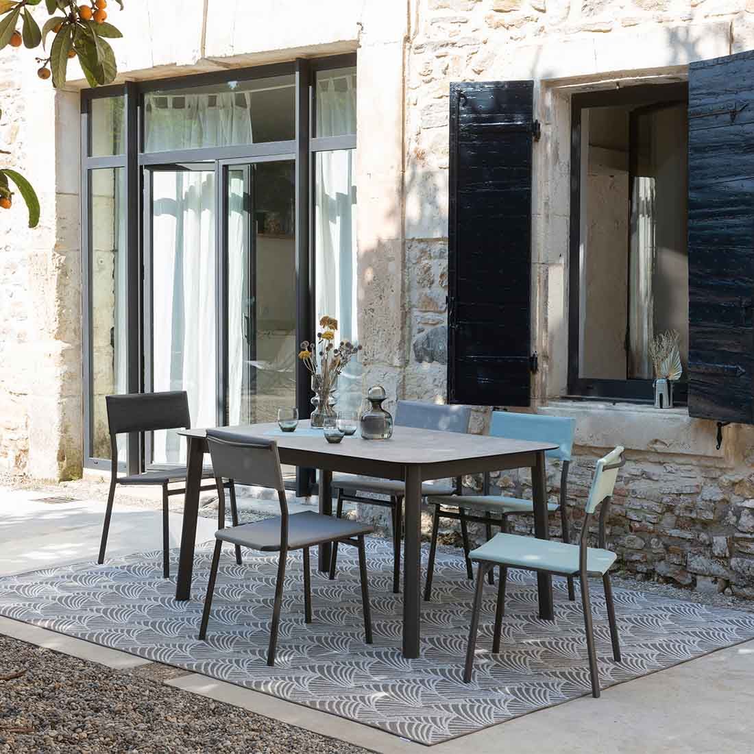 Lafuma Oron Gartentisch 150x100cm Aluminium/HPL
