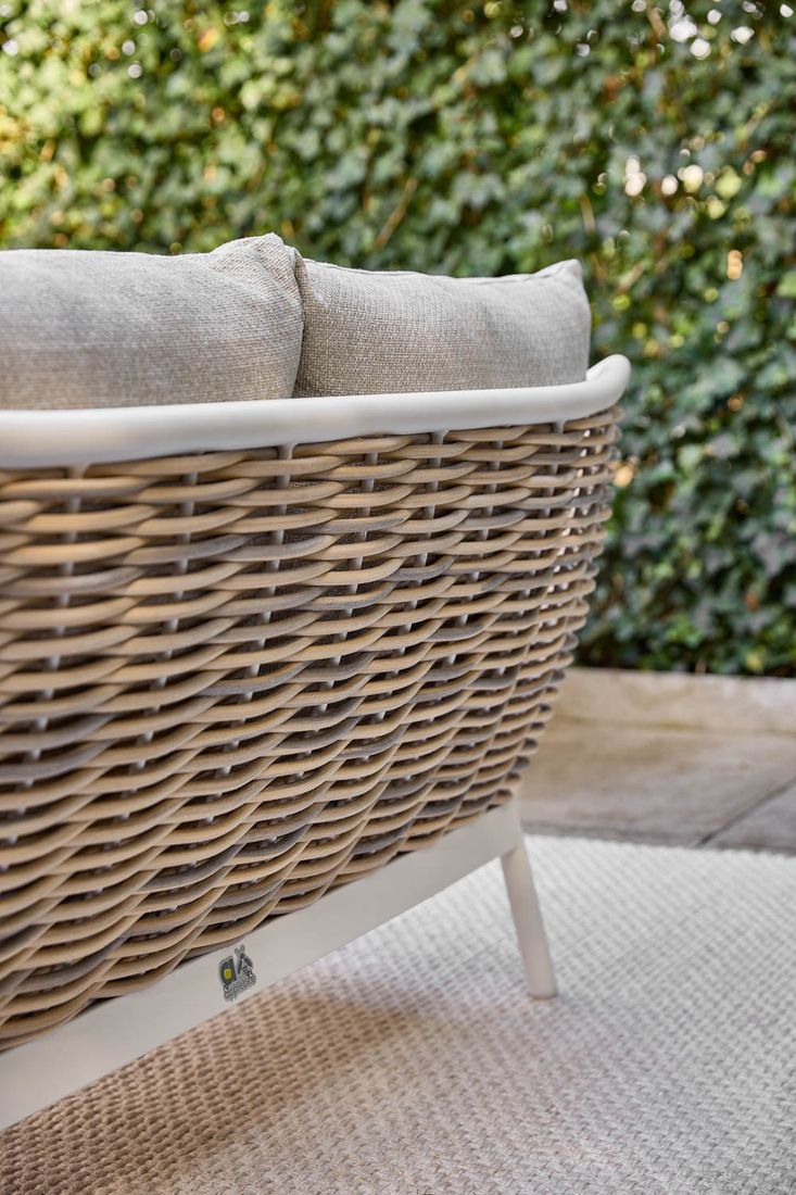 Apple Bee Milou Gartenloungesofa Aluminium/Polyrattan/Bee Wett