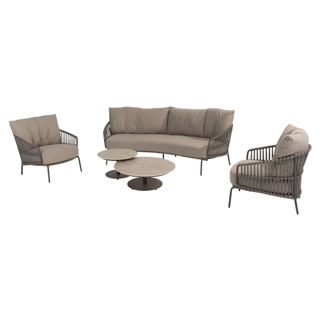 4Seasons Capalbio Loungebank Edelstahl/Rope/Olefin