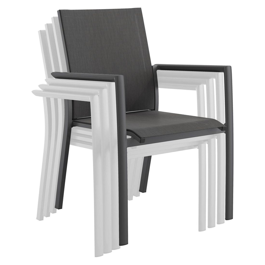 OUTLIV. Atlanta Dininglounge verstellbar Tisch 160x90cm Aluminium/Olefin