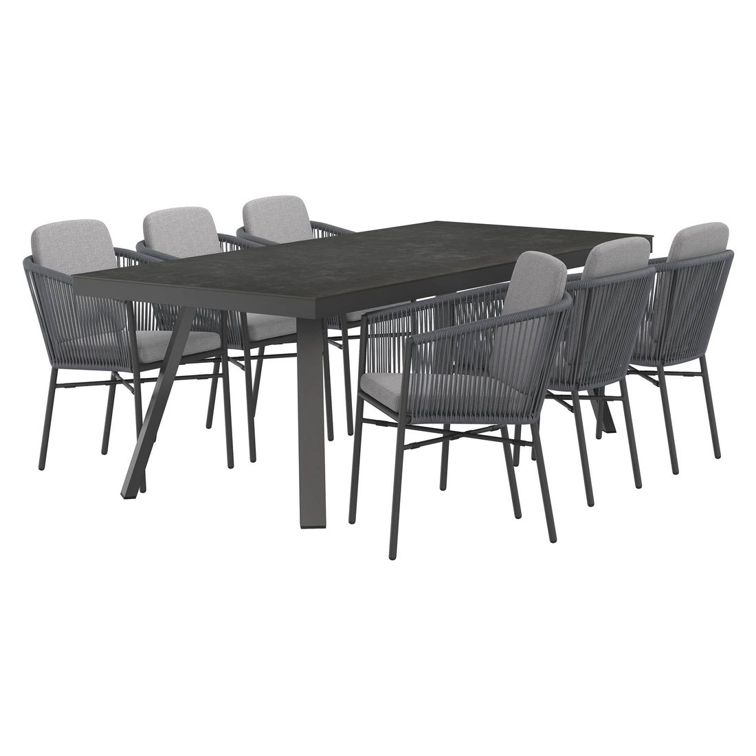 OUTLIV. Ohio Gartenmöbel-Set L (6 Plätze) Tisch 220x100cm