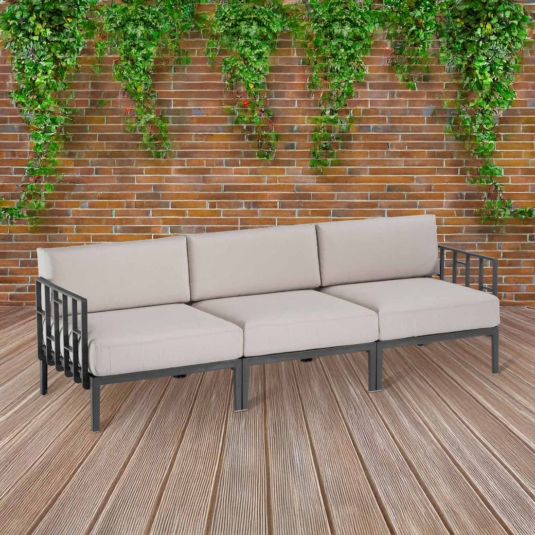 Gaber Enjoy Kit 3 Gartenloungesofa Kunststoff/Mischgewebe