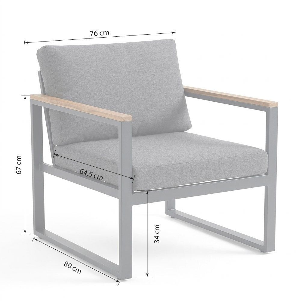 Acamp Space Loungeset inkl. Loungetisch Stahl/Polyester