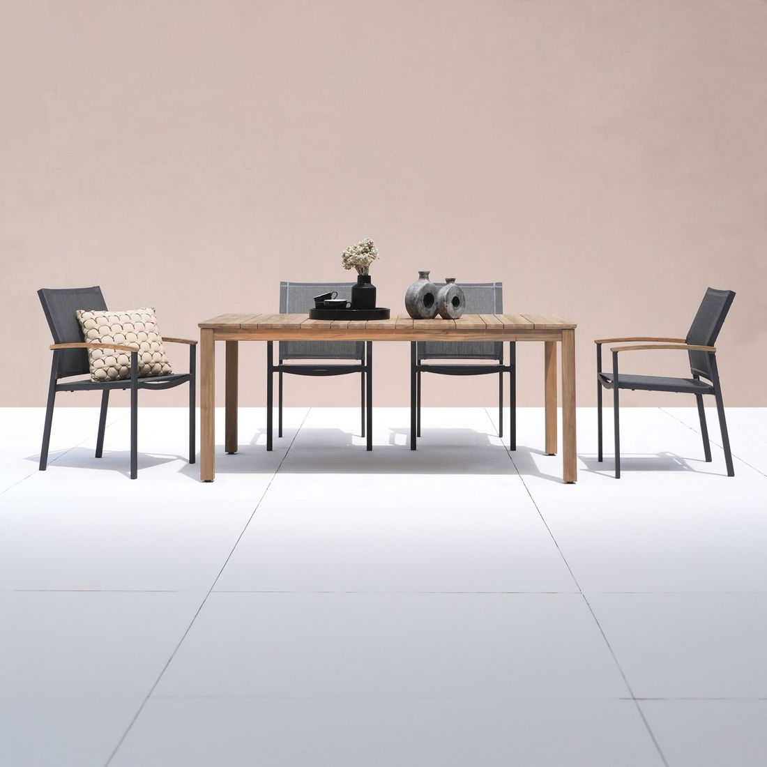 Zebra Derex Gartentisch 180x100cm Teak recycelt
