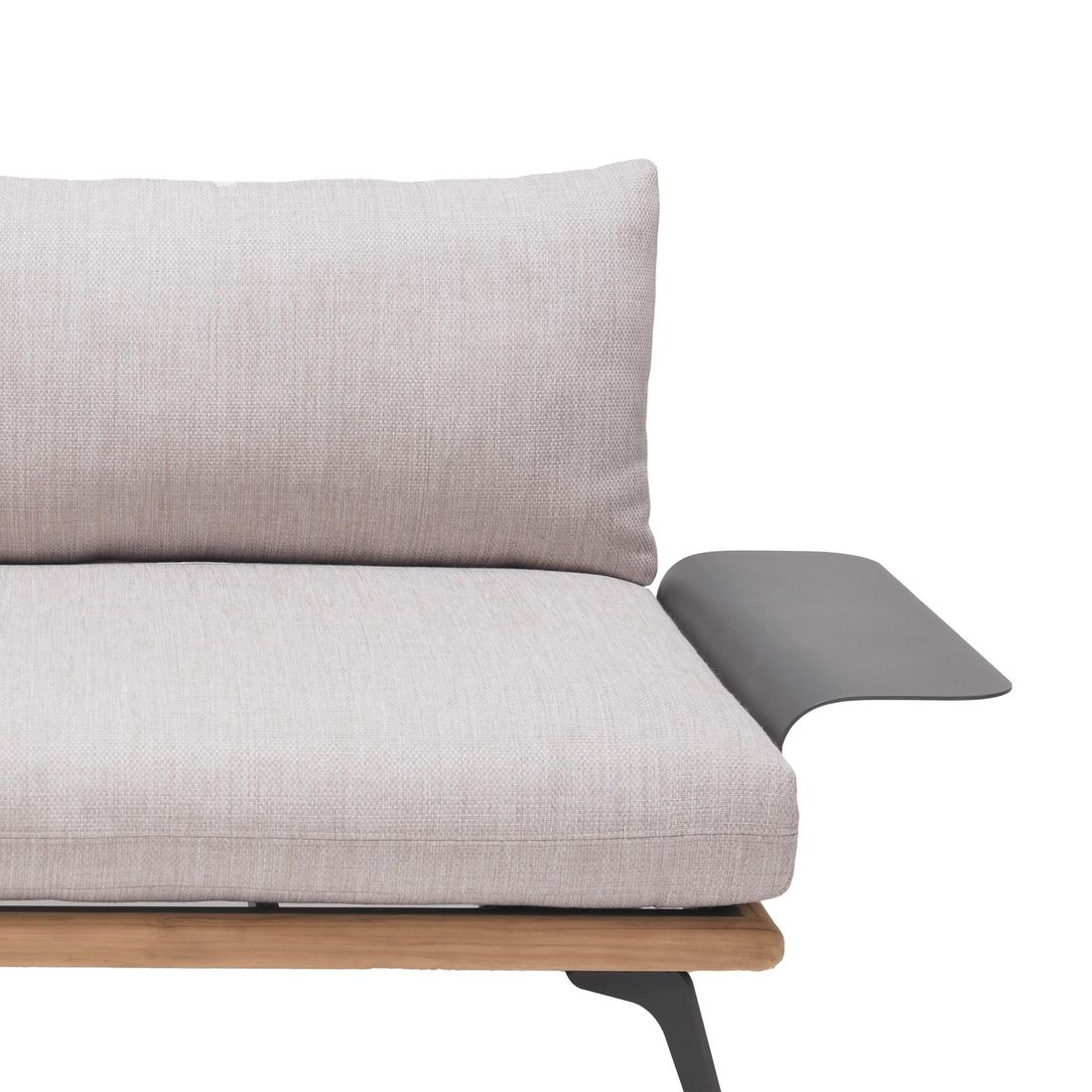 LifestyleGarden Pearl Gartenloungesofa Aluminium/Teak/Olefin